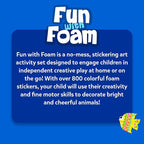 Skillmatics Foam Sticker Art Activity - Under The Ocean, Mess-Free Fun for Kids, 800+ 3D Foam Stickers, DIY Felt Craft Kits, Gifts for Girls & Boys Ages 3, 4, 5, 6, 7