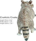 FUNSHOWCASE African Jungle Animals Civet Civettictis Civetta Toy Figure Realistic Plastic Figurine Height 2.2 Inch