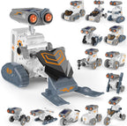 14-in-1 Education Solar Power Robot, Erector Kit STEM Gift Toys for Boys Age 8-12, DIY Educational Science Building Toy, Solar or Battery Powered Robotic Set for Children Birthday with 191Pcs