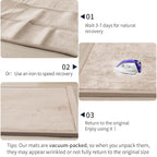 ACOMOPACK Baby Play Mat for Floor 1.3" Thick Memory Foam Play Mat 39"×59" Tummy Time Crawling with Non-Slip Bottom for Living Room,Nursery,Soft Velvet Playpen Mats for Kids,Infants（Beige）