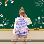 Cusangel Girls Backpack with Lunch Box Pencil Case,Cute Multi Compartment Preschool Elementary Primary Backpack for Girls Sky Unicorn 3pcs Backpack for Girls