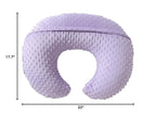 Nursing Pillow and Positioner, Breastfeeding, Bottle Feeding, Baby Sitting Support with Removable Ultra Soft Cover, Tummy Time Support for Baby Boys and Girls (Orchid)