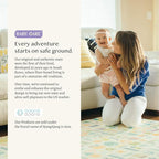 Baby Care Play Mat (Medium, Nordic Trails - Morning Fog Arrows) 73’’ x 49’’ Original One-Piece Reversible Rollable Waterproof Play Mat for Infants, Babies, Toddler, and Kids