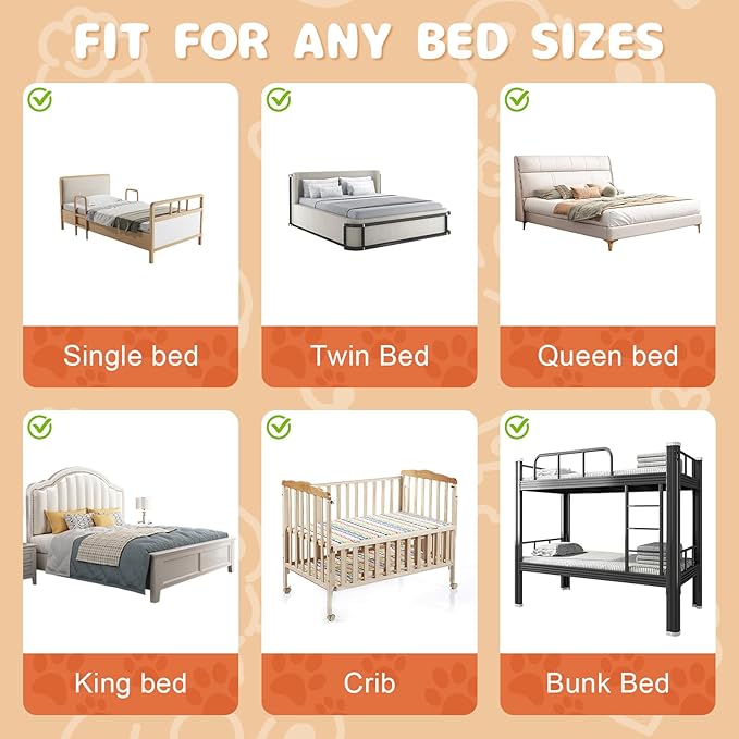 omzer Bed Guard Rail for Toddlers - 59'' Swing Down & Height Adjustable Bed Rail for Toddlers Baby Bed Rail Guard for Twin, Queen, King, Full Size