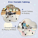 HONEY JOY 8 in 1 Baby High Chair, Convertible Highchair for Babies and Toddlers/Table and Chair Set/Building Block Table/Booster Seat/Stool/Toddler Chair with Safety Harness (Black)