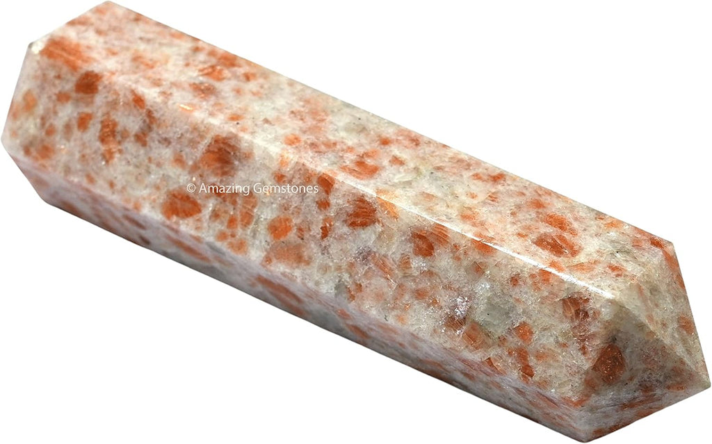 Amazing Gemstone Large Sunstone Crystal Towers ~ Natural Healing Crystal Point Obelisk for Reiki Healing and Crystal Grid (5.5 to 6 INCH)