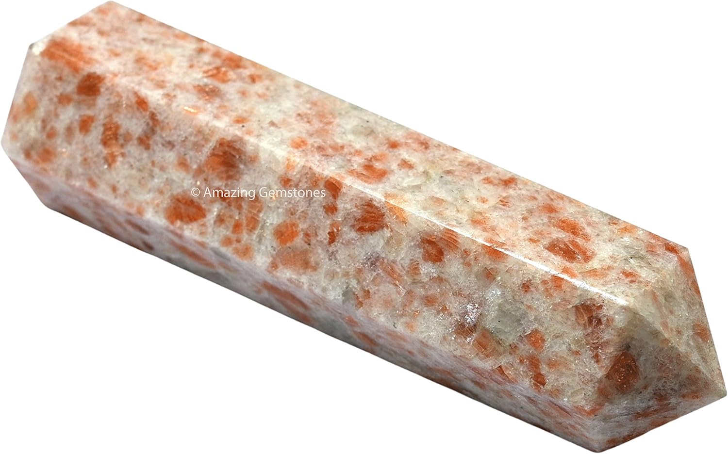 Amazing Gemstone Large Sunstone Crystal Towers ~ Natural Healing Crystal Point Obelisk for Reiki Healing and Crystal Grid (5.5 to 6 INCH)