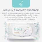 Niki's Natural Baby Wipes | Sensitive Organic Baby Wipes | Made with Manuka Honey and Coconut Oil, No Added Scents | EWG Verified | 744 Wipes (12 Pack x 62 Count Wipes) Baby Wipes Bulk