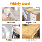 Edge Protector Strip for Furniture,Table Corner Protectors,0.8in x 9.84Ft,3 Rolls,Cabinet Bumpers,Clear Soft Corner Guards,Wall Corner Protector,Safe for Proof