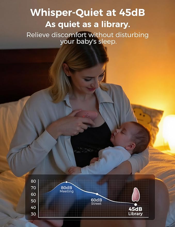 Momcozy Warming Lactation Massager Pro, 8 Vibration Modes & 4 Heating Levels, Longer-Lasting & 100s Rapid Warming Breast Massager, Quick Charging, Improves Milk Flow & Relieves Breast Engorgement