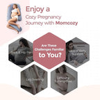 Momcozy Pregnancy Pillow for Sleeping, Dreamlign U Pro Maternity Pillow with Adjustable Leg Pillow, Removable Cover - Support for Back, Hip, Belly, Legs for Pregnant Women, 50-72 Inch Full Body Pillow