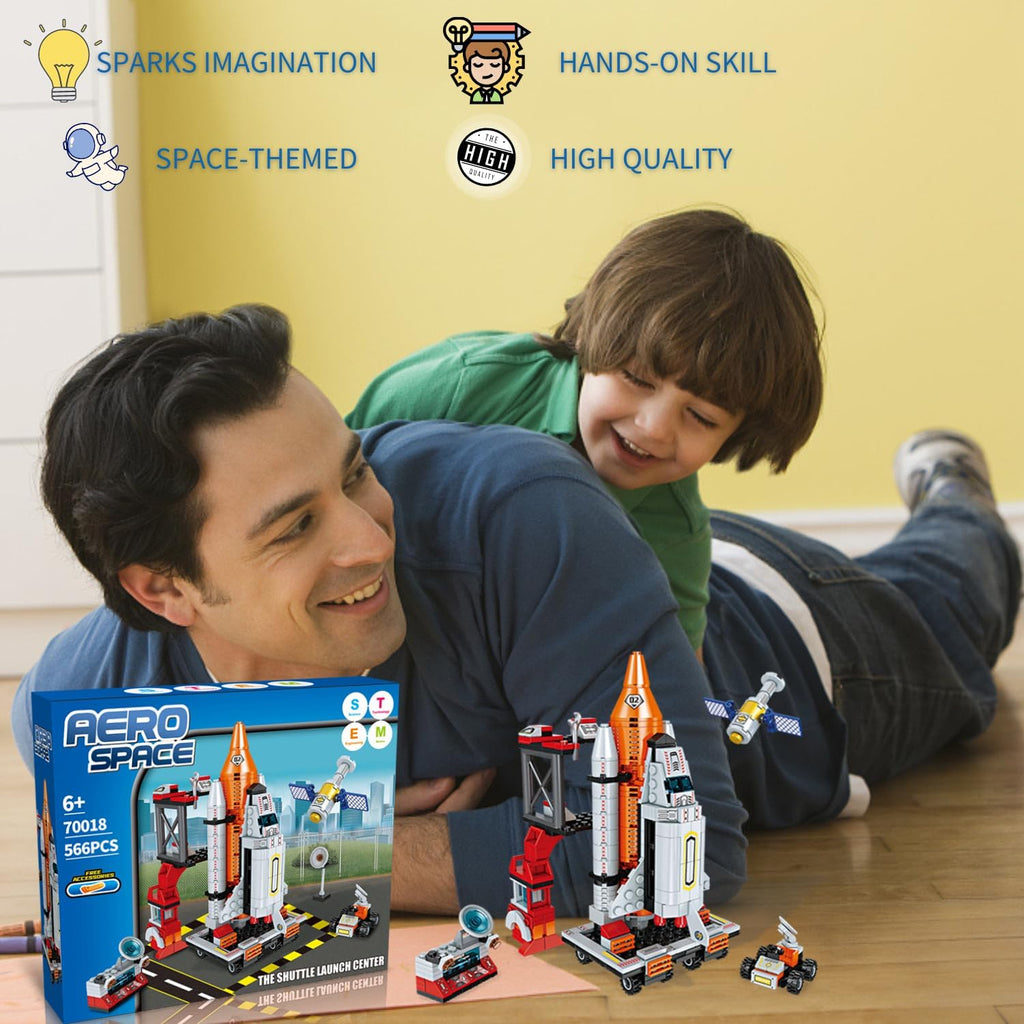 Space Rocket Stem Project Toy for Boy Age 7 8 9 10 11 12 13 Building Block for Kid Age 8-12 Science Kits for Kids Age 8-14 Christmas Birthday Gift for Boys Girls 7-13