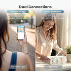 litokam 4MP Baby Monitor with 2 Cameras and Audio, 5-inch 1080P Split-Screen, No WiFi & 5G/2.4G WiFi, Remote Pan-Tilt-Zoom, Night Vision, VOX, Temperature Sensor, 2-Way Talk, 7 Lullabies, 1000ft Range