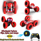 Threeking RC Stunt Car Remote Control Cars with Lights Double-Sided Driving Indoor Outdoor Toys Gifts Presents for 6 7 8 9 10 11 12 Year Old Kids Boys Girls