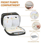 PIIOSER Insulated Baby Bottle Bag with Ice Pack, Breastmilk Cooler Compatible with Wearable Breast Pumps & Accessories - Breastfeeding On The Go Travel for Nursing & Working Moms, Black