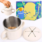 Jumble Dream Stainless Steel Baby Snack Cup for Toddlers Kids – Spill-Proof Silicone Snack Container – BPA-Free Non-Toxic Dishwasher Safe Food-Grade Stainless Steel for Baby Snacks 6m+ to 3+ Years