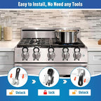 Gas Stove Knob Lock, Baby Proof Oven Knobs Covers Lock for Child Safety (5 Pack) Black…