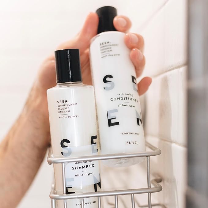 SEEN Shampoo & Conditioner Bundle, Fragrance-Free - Non-Comedogenic & Sulfate-Free Hair Care - Dermatologist-Developed, Safe for Sensitive, Eczema & Acne-Prone Skin