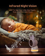 ARENTI 4MP 2.4G&5G WiFi Baby Monitor with Camera and Audio, Night Light, Auto Traking, Cry&Motion Detection, Temperature Sensor, App Control