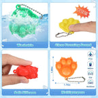 112pcs Mini Pop Fidget Toys Pack Party Favors, Silicone Cat Squeeze Pop and Pop Bracelet it Bubble Fidget Bulk Sensory Toys, Pop Keychain Bubble Toy Party Bag Fillers for Kids, Wrap Pop Toy