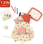 Corduroy Toddler Backpack for Girls 2-4: Kids backpack for Boys Girls - 12 inch Preschool Kindergarten Backpacks - Strawberry