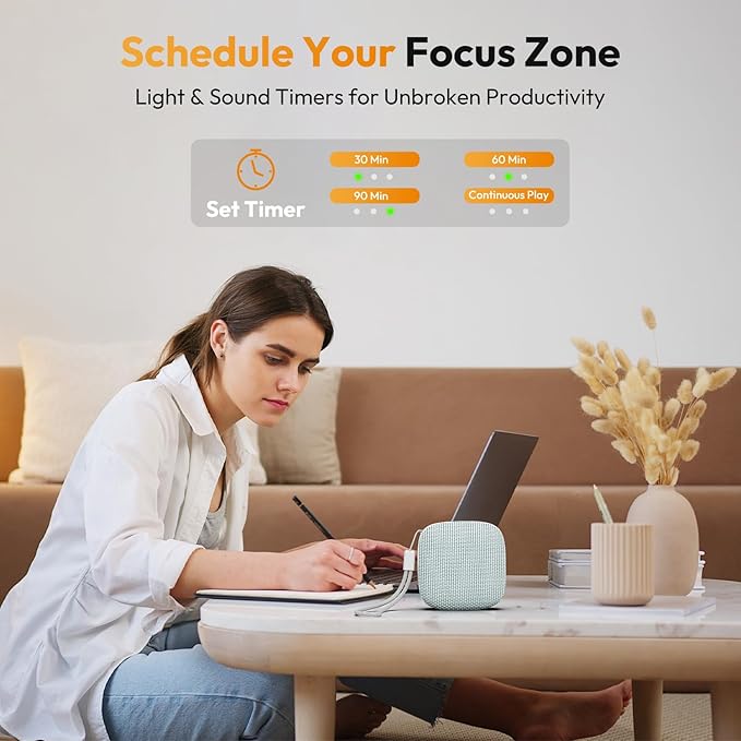 Portable Sound Machine with Night Light, White Noise Sound Machine for Sleeping, 20 Soothing Sounds, Headphone Jack,Long-Lasting Power, Timer, Mini White Noise Machine for Travel Home and Office,Green