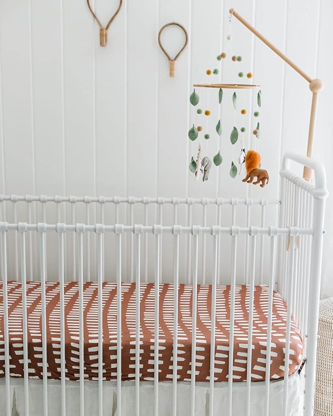 Crib Sheets Neutral - Fitted Baby Crib Sheets Bed for Girl Boy - 2 Pack Standard & Toddler Mattress (Safari Adventure) - Buttery Soft Organic Cotton Blend