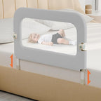omzer Bed Guard Rail for Toddlers - 32inch Folding up & Adjustable Heights Baby Bed Safety Rails - Portable Toddler Bed Barrier Railing Guard for Kids Twin, Bunk, Queen, Full Size Bed