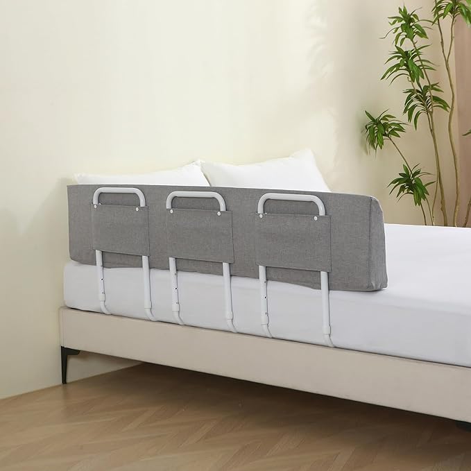 Bed Guard Rail for Toddlers, 59inch Foam Padded Side Rail for Queen King Twin Full Size Bed, Bedrail for Toddler, Bed Railing