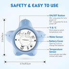 Baby Bath Thermometer, Digital Water Temperature Thermometers with 3 Color Backlit and Temperature Warning, Safety Bath Tube Thermometer Floating Toy for Infant, Toddler