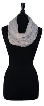 LK Baby Infinity Nursing Scarf Breastfeeding Cover Ultra Soft Premium Jersey Polyester- 100% AZO free and Safe for Baby (Light Grey Pattern)