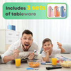 Toddler Utensils, Toddler Forks and Spoons, Baby Stainless Steel Silverware Set with Storage Box for Self Feeding Safe, Dishwasher Safe (3 Set with Case)