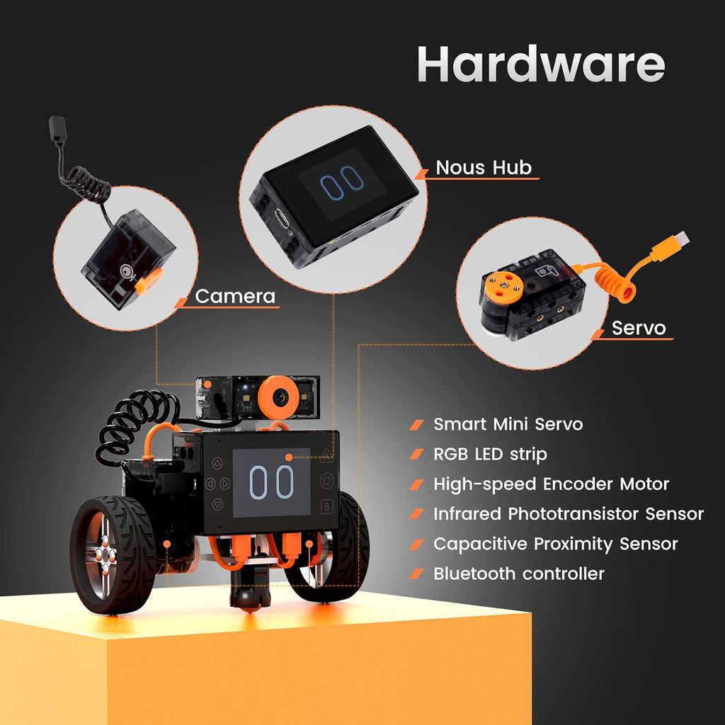 Nous AI Robot for Kids Ages 12+, STEM Coding Robot for Boys and Girls with Scratch & Python Programming, Robot Building Kit for Kids to Build Your Own AI Robot