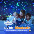 One Fire Kids Night Light Projector,15 White Noise+15 Color+Bluetooth Baby Light Projector Night Light for Kids,Remote+Dimmable Projector Night Light,Star Night Light Projector for Kids Room