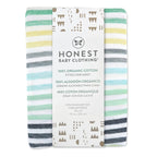 HonestBaby Unisex-Baby Fitted Crib Sheets Set Standard Mattress, 100% Organic Cotton Baby Boys, Girls, Neutral, 1 Pack - Dark Navy, One Size