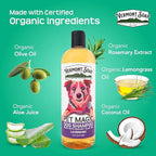 VERMONT SOAP Organics Pet Shampoo - Infused with Organic & Natural Olive Oil, Coconut & Aloe Vera Dog Shampoo for Sensitive Skin - USDA Certified Grooming Pet Shampoo - Lavender (16oz)