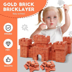 Knight Bricklayer Brick and Mortar Construction Set, Clay Mini Bricks & Cinder Blocks, DIY Mini House Kit, STEM Building Toy, Kids Brick Mortar Set, Reusable Blocks, Ages 8+, Birthday Gift