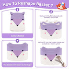 Large Baby Basket Toy Storage 3 Pack, (20"x13.8") Woven Baby Laundry Basket, Stuffed Animal Storage.