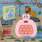 Quick Push Console Game, Pop Game Light up Fidget Toy, Handheld Puzzle Game Fast Push Bubble Game with Game Clearance Screen for Kids Teens Adults (Cute Unicorn)