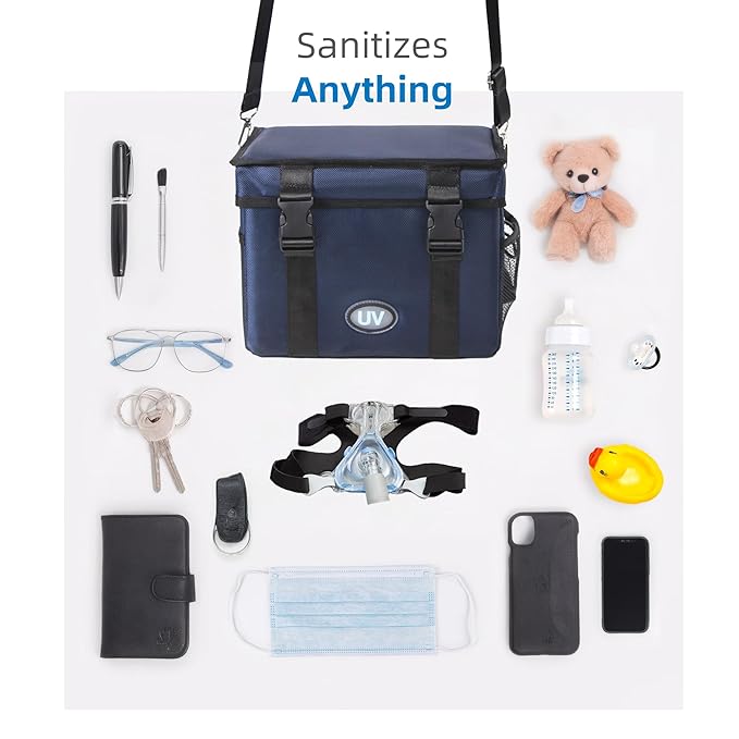 UV Sanitizer Box, 12L Portable Sanitizing and Cleaning Machine with 3-Level Timer, Foldable UV Cleaner Box for Toys, Mask, Towel, Key Etc. Ozone Free UV Cleaning Machine