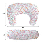 Little Grape Land Nursing Pillow & Breastfeeding Pillow for Baby Feeding, Ergonomic U‑Shape Support, Removable Washable Cover, 23 x 16 x 6.5 in, Floral