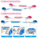 Accmor Toddler Leash with Key Lock, 2 in 1 Upgraded Anti Lost Wrist Link, 2 Packs Reflective Baby Leash with 360 Degree Rotating Connector and Adjustable Bracelet for Babies Boys Girls (6.56ft)