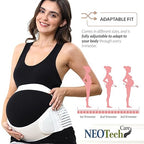 NeoTech Care Pregnancy Support Maternity Belt, Waist/Back/Abdomen Band, Belly Brace (Size M, Ivory Color)