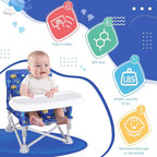 Portable Baby Booster Seat with Tray, Toddler Booster seat for Dining, Camping, Travel, Baby Beach Chair 6 Months to 3 Years Old Indoor Outdoor Use CH2406