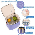 Breastmilk Cooler Bag with Ice Pack Fits 6 Baby Bottles Up to 9 Ounce, Baby Bottle Bag with Shoulder Strap for Nursing Mom Daycare, Violet