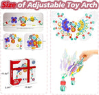 Baby Activity Arch Toy Bar for Stroller, Bassinets and Car Seat, Adjustable Crib Toys Hanging Attachment, Sensory Development Toys with Rattles