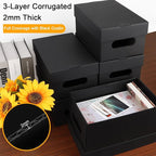 10PCS Photo Storage Box for 4"x6" Photos,10.2“ x 6.5“ x 4.7“ Picture Box Store and Protect Pictures,Documents Black