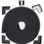 Roving Cove Slim-Fit Corner Edge Protector for Baby Proofing (Small 15ft Edge 4 Corners), Furniture Safety Bumper Guard, Soft NBR Rubber Foam, 3M Adhesive, Onyx Black