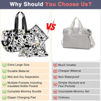 ITIEZY Diaper Bag Tote for Baby - Large Mommy Bag with Portable Changing Pad Pacifier Case, Hospital Bags Travel Baby Bag