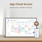 Dragon Touch 21.5" Digital Calendar Chore Chart – 1080P Full HD Interactive Touchscreen, Smart Family Planner, Hearth Display Digital Calendar Wall & Desk Mountable for Seamless Scheduling Black
